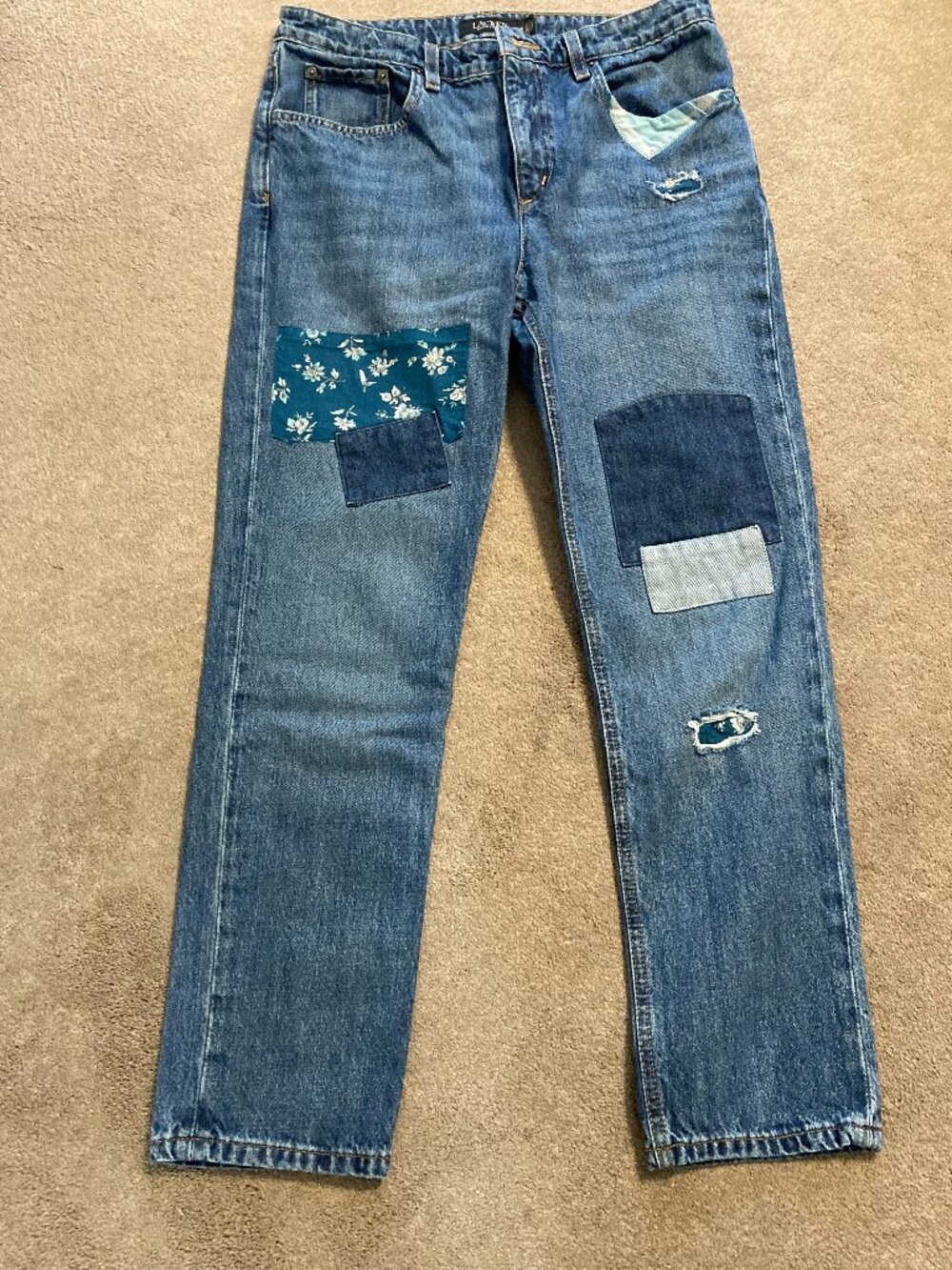 Ralph Lauren Womens Patchwork Boyfriend Jeans 6-8